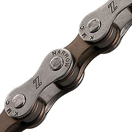 KMC Z50 Bicycle Chain (6-7-Speed, 1/2 x 3/32-Inch, 116L, Dark Silver/Brown) 3-Pack