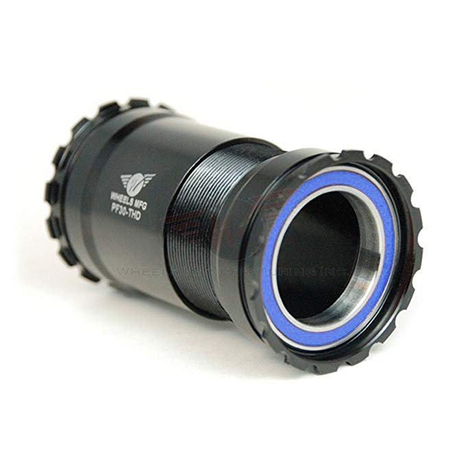 Wheels Manufacturing Pressfit 30 Bottom Bracket Threaded Together Alloy Black Bike Pack Accessories