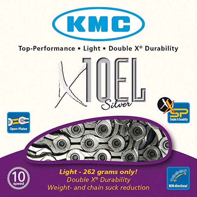 KMC X10EL Extra Light Cycling Chain Silver