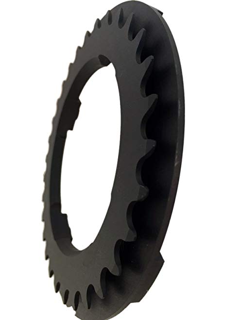 USA Made 104mm BCD SharkTooth Pro INTEGRATED Mountain Chainring and Guard fits 1/9/10/11-Speed drivetrains (26 Tooth)