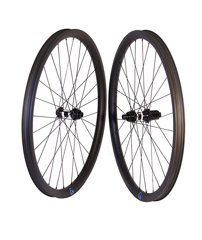 GravityWorx Coyote33 asymmetric carbon fiber mountain bike wheel set