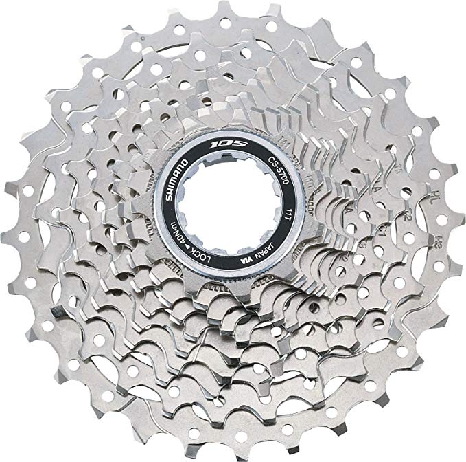 SHIMANO cassette 105 10 speed silver (Design: 11-25 sprockets)