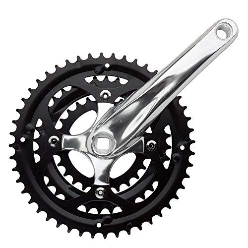 Sunlite Alloy Triple Crankset, 170mm x 48-36-26t, Black/Silver