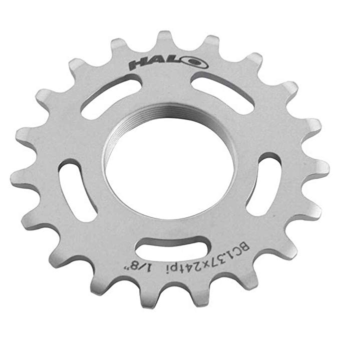 Halo Fixed Cog, 1/8 inch - 16T, Silver - FCHA816