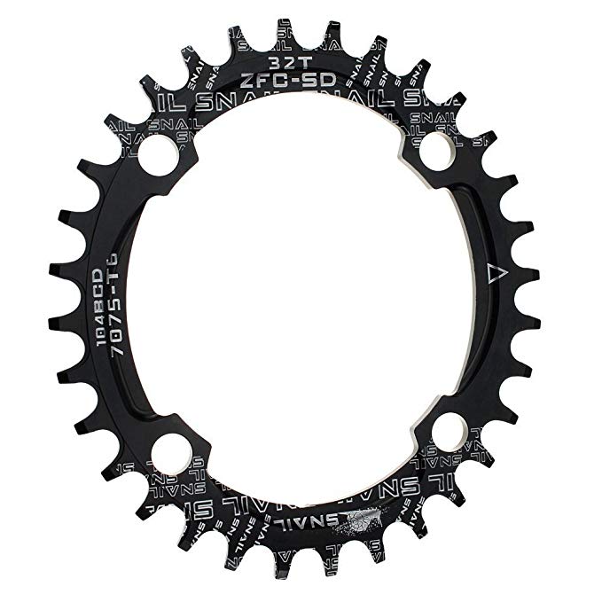 Narrow Wide Chainring Oval 104BCD 32T 34T 36T CYSKY Bike Single Speed Chainring Perfect for Most Bicycle Road Bike Mountain Bike BMX MTB Fixie Track Fixed-Gear Bicycle (Black)