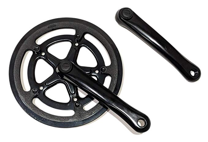 LASCO 52T Chainring 170mm Aluminum Crank Arms Chainguard Crankset Black Folding Ebike Bicycles